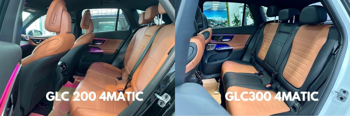 Hang ghe sau Mercedes GLC200 4matic va Mercedes GLC300 4matic So sánh Mercedes GLC200 4matic và Mercedes GLC300 4matic 2024