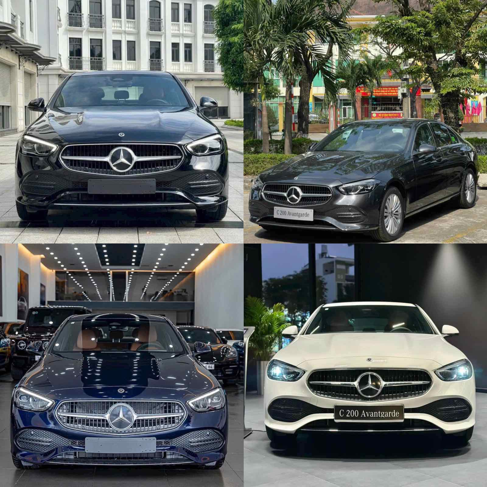C Class 4 mau Giá Xe C200 Avantgarde - C200 Avantgarde Plus - C300 AMG 2025 Mới Nhất