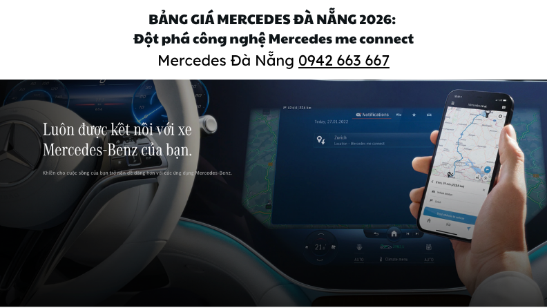 Bảng giá Mercedes 2026 tại Đà Nẵng - Mercedes me connect