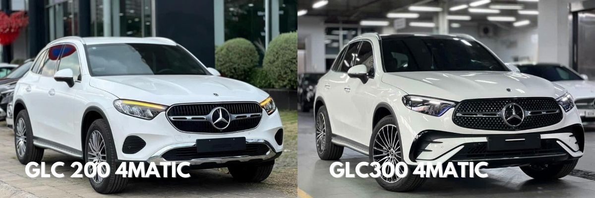Đầu xe Mercedes GLC 200 vs GLC 300 